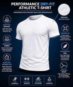 Ropa Deportiva para Hombre, Tejido Orgánico, Corte Ajustado, Logotipo Frontal, para Gimnasio, Entrenamiento, Deporte, Transpirable, de Secado Rápido - Product Image 1