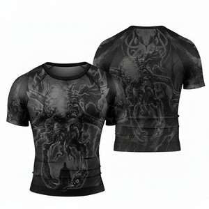 New Arrival Cheap Price High Quality <b>Compression</b> Rash Guard <b>Shirt</b> Short Sleeve UV Protection Sports Fitness MMA BJJ Fighting Top - Product Image 3