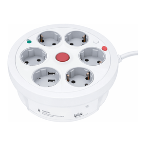 Regleta Eléctrica de Escritorio Seise - 6 Tomas de Corriente, 2 Puertos USB, 15A 125V, con WiFi, Certificación de Seguridad para Laboratorio y Oficina - Product Image 2