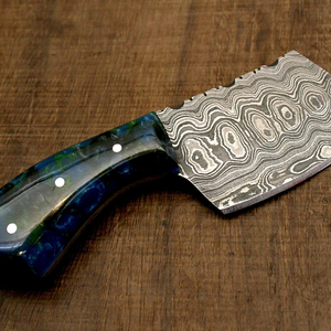 Damascus Steel Cleaver Knife Custom Handmade Outdoor <b>Camping</b> Hunting Kitchen Chopping Blade Heavy Duty Sharp Cutting <b>Tool</b> - Product Image 3