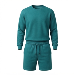 Conjunto de Dos Piezas de Ropa Casual de Otoño Invierno para Hombre, Sudadera Holgada y Pantalones Cortos Deportivos, Venta al Por Mayor B2B - Product Image 3