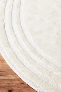 Tapis d'intérieur moderne en laine tuftée à la main, blanc ivoire uni, confortable, à poils longs, antidérapant, adapté aux animaux domestiques, taille personnalisable, idée cadeau - Product Image 3