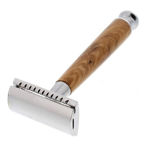 Eco-friendly Bamboo Material Reusable Double Edge Classic Safety <b>Razor</b> for Face & Body Shave Male - Product Image 1