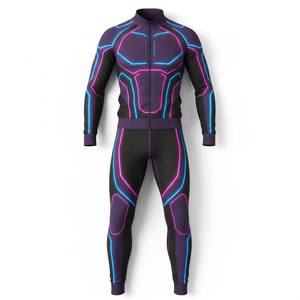 Combinaison de sport respirante à compression, séchage rapide, uniforme de fitness, vêtements de compression hautement élastiques, tenue d'entraînement de football - Product Image 2