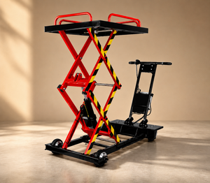 Elevador TAYO con Capacidad de 3 Toneladas, Altura Máxima de 25-72.8 Pulgadas, Accionamiento Hidráulico, Diseño Industrial Rojo y Negro - Product Image 1