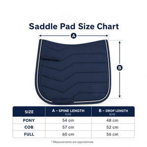 Custom Navy Blue Equestrian Saddle Pad White Piping Four-Way Stretch Quilted for Horse Riding Dressage Jumping OEM - Product Image 6