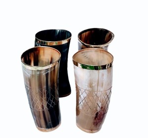 Verre artisanal en corne naturelle pour le thé, le café, l'eau, le jus – Tasse traditionnelle de qualité supérieure pour la cuisine – Collection de verrerie haut de gamme - Product Image 5