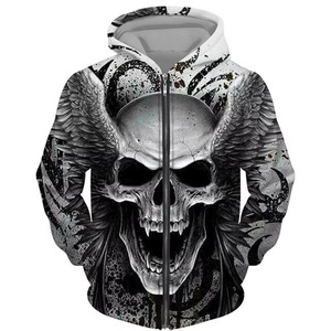 <b>Men's</b> 3D Print Hooded Zipper <b>Jacket</b> Knitted Polyester <b>Casual</b> Hoodie <b>for</b> Autumn Winter - Product Image 3