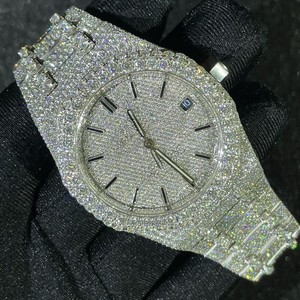 Montres automatiques mécaniques en acier inoxydable avec cristal saphir ETA, bijoux de beauté artisanaux personnalisés, art unisexe, classique, hip hop - Product Image 1
