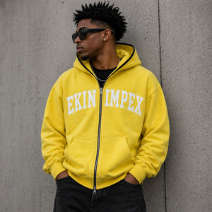 Sweat-shirts personnalisés à marque privée, sweats en coton 400 GSM avec impression de logo, broderie vieillie, vente en gros, sweats très demandés, meilleur fournisseur - Product Image 3