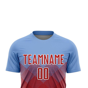 Maillot de football imprimé 100 % polyester, t-shirts à teinture intégrale, séchage rapide, écologique, anti-rétrécissement, tricoté, unisexe - Product Image 6