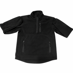 <b>Men's</b> Quarter Zip <b>Fleece</b> Jacket Color Block Stand Collar Pullover with Zip Pockets Casual Outdoor Top - Product Image 2