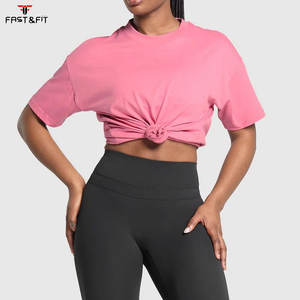 T-shirt d'été décontracté pour femme, col rond uni, coupe régulière, manches longues, 100 % coton, écologique, vente chaude - Product Image 4