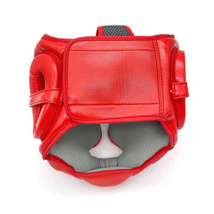 Boxing Head Guard PU Leather Black White Adjustable <b>Hook</b> & Loop Closure Protective Gear for Children Unisex Universal Use - Product Image 4