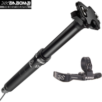 Tige de selle télescopique DABOMB MTB Enduro en aluminium Air+Oil 150mm 430mm Black Rocket avec levier de commande à distance pour changement de vitesse, décalage 0mm