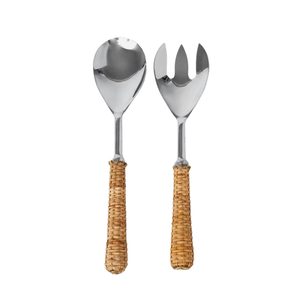 Cuillère en rotin et acier inoxydable avec manche épaissi, vaisselle pour la maison, restaurant, cadeau de mariage, couverts à prix avantageux - Product Image 6