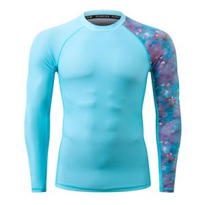 Vente en gros de rashguards MMA BJJ personnalisés, design élégant, compression pour hommes, manches longues, spandex/polyester UPF50+ - Product Image 4