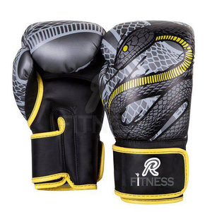 ถุงมือชกมวยหนัง PU พรีเมียม RC Fitness Wear โฟมความหนาแน่นสูง ปิดด้วยแถบตีนตุ๊กแก รองรับข้อมือ สำหรับการฝึกซ้อมและออกกำลังกายในยิม - Product Image 3