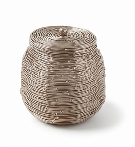 Cuenco Decorativo de Alambre Metálico Hecho a Mano de Primera Calidad con Diseño en Espiral, Estilo Bohemio, para Decoración del Hogar y Regalos - Product Image 1