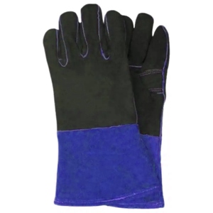 Gants de soudeur en cuir de vachette pleine fleur renforcés et robustes pour la construction, le soudage et la protection des paumes (équipement de sécurité pour soudeurs) - Product Image 6