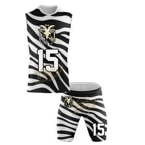 Kit de maillot sublimé personnalisé, imprimé zèbre, joueur 15, vêtements de sport unisexes anti-humidité, toutes saisons - Product Image 4