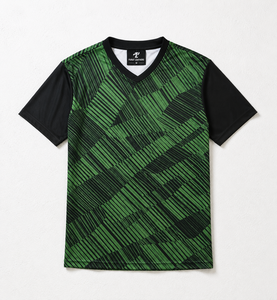 เสื้อยืดกีฬาฟุตบอลผู้ชายผ้าโพลีเอสเตอร์/คอตตอน แห้งเร็ว ซับเหงื่อ พิมพ์ลายโลโก้แบบซับลิเมชั่นตามสั่ง - Product Image 2