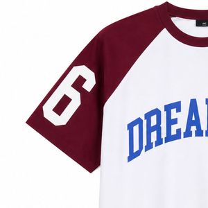 T-shirt Raglan Homme Personnalisé Coupe Oversize Coton Épais Imprimé Graphique Vintage Style Universitaire Manches Courtes Sport - Product Image 3