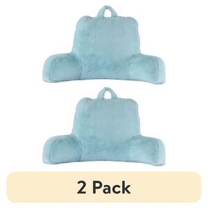 Cuscino Schienale in Pelliccia Sintetica Felpata, Confezione da 2, Misura Speciale, Lavorato a Maglia Aqua, Arredamento Casa per Camera da Letto o Divano - Product Image 1