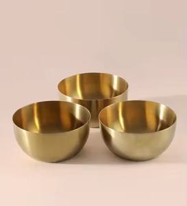 Vaisselle de qualité supérieure, bol à glace en métal, coupe à dessert en acier inoxydable avec finition polie miroir - Product Image 1