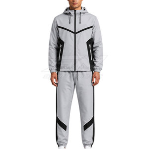 Combinaison coupe-vent réfléchissante pour hommes, respirante, imperméable, coupe-vent, parfaite pour la course nocturne, le cyclisme, la randonnée et les activités de plein air - Product Image 4