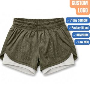 Sublimation Print 150GSM 2 in 1 Mesh Active Sport Shorts Compression Liner OEM ODM - Product Image 1