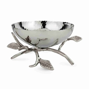 Support de service décoratif à un niveau en aluminium plaqué argent avec tête de cerf pour table à manger, décoration de maison et d'hôtel, vente en gros - Product Image 3