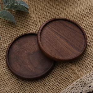 Classic Wooden Coasters Round and Square Shapes Natural <b>Wood</b> Grain Durable Design for Promotional Use - Product Image 3