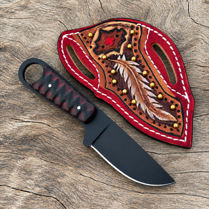 HaHand Forged Damascus Steel Seax Knife Rosewood Bone Handle Fixed Blade <b>Slingshot</b> SHARP POINT TRADES TST-A-743 3-Year Warranty - Product Image 6