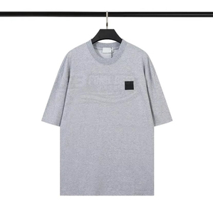 FONILBEST เสื้อยืดแขนสั้นผู้ชายสีขาวพิมพ์ลายตัวอักษร O-Neck Casual Jersey Cotton Breathable Fit - Product Image 4