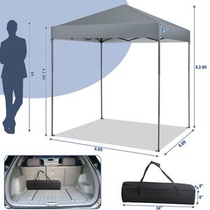 Carpa Plegable de 6.6 x 6.6 Pies para Exteriores con Protección Solar UPF 50+ - Product Image 6