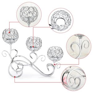 Crystal Bowl <b>Tealight</b> <b>Holder</b> Candelabra Crystal Votive Candle Stand for Dining Table Home Decor Wedding Centerpieces - Product Image 3