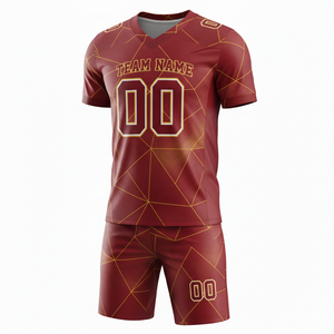 Uniforme de Fútbol Americano Sublimado Personalizado, Transpirable, Conjunto de Camiseta y Pantalones Cortos, Logotipo Frontal, 100% Poliéster Antibacteriano - Product Image 4
