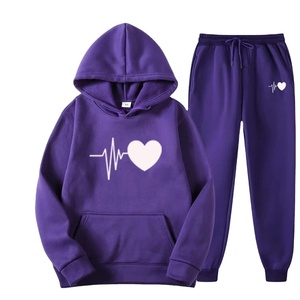 Men's Casual Skinny <b>Tracksuit</b> Breathable Sweat-Wicking Fleece Sublimation Printed Hooded 2-Piece - Product Image 3