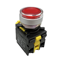 Tombol Tekan Berlampu Penuh 22mm dengan Cincin Pengunci Terminal Sekrup Plastik, 1NO 1NC 2NO LED IP65 6A 120V Industrial