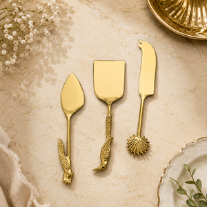 Golden Bird Cheese Knife Set Luxury Serving Tools for Elegant Parties Charcuterie and Fine Dining Decor - Product Image 1