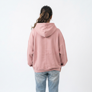 Sudadera con capucha de forro polar oversize para mujer, holgada y cálida, de algodón para invierno - Product Image 2