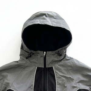 New High Selling Articles Custom Logo Grey <b>Black</b> Men's Nylon Wind Breaker Shorts Sets Breathable Wear Men Set Streetwear Hoodies - Product Image 6