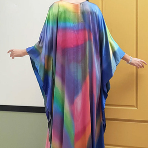 Wholesale 2026 New Arrival Rainbow Color Modest <b>Kaftan</b> Style Women's <b>MAXI</b> Abaya Dresses Dubai Style in High Quality Abaya - Product Image 2