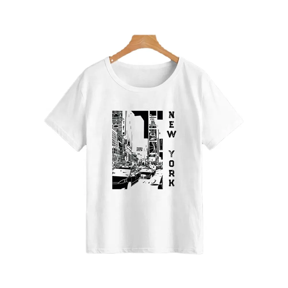 Camisetas Estampadas2024カスタム高品質最新プリントデザインフィットクルーネックコットングラフィックTシャツ男性服2024