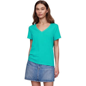 T-shirts décontractés chics pour femmes en gros – Polyester/Coton, col rond classique, streetwear, édition été, couleurs et designs personnalisables - Product Image 2