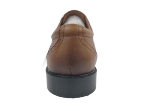 Zapatos Oxford de vestir para hombre, color marrón, de piel de oveja, con cordones, punta en pico, para oficina, carrera profesional, color sólido, suela de goma, para todas las estaciones. - Product Image 3