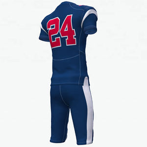 Uniformes de Fútbol al por Mayor, Conjuntos Personalizados para Equipos Adultos, Sublimados, Azul y Blanco, 100% Poliéster, Transpirables, de Secado Rápido - Product Image 4