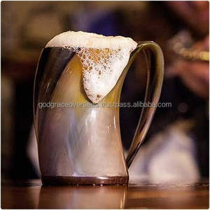 100% Natural Ox <b>Horn</b> Mug Handmade <b>Viking</b> Beer Drinking <b>Horn</b> with Polished Finish and Handle Best Price in India - Product Image 6