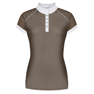 Camisas de equitación personalizadas para mujer, de algodón blanco, manga larga, transpirables, elegantes, de alto rendimiento, capa base para montar a caballo. - Product Image 1